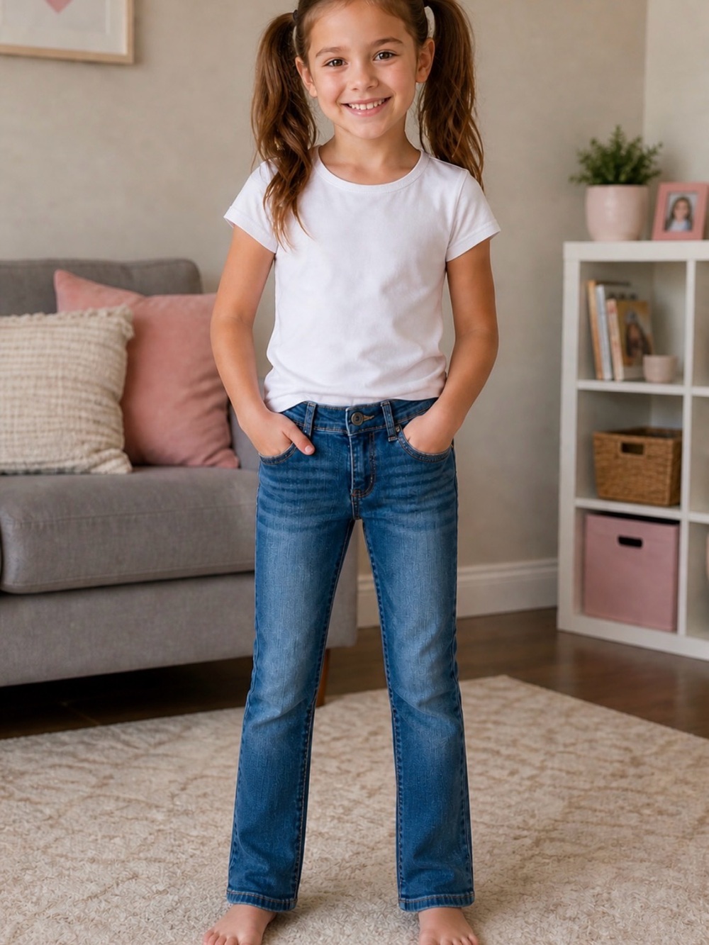 The Children's Place Girls Blue bootcut Jeans